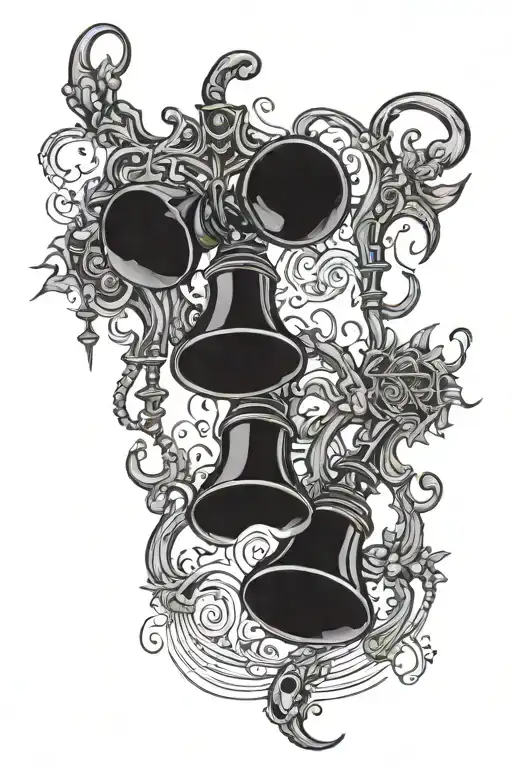 demons piking bells tattoo design idea