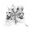 sister and brother  tattoo design idea