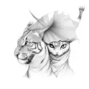 sister and brother  tattoo design idea