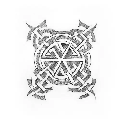 supremacist malevich welsh celtic runes tattoo design idea