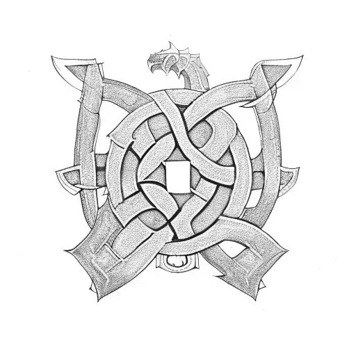 supremacist welsh celtic runes tattoo design idea
