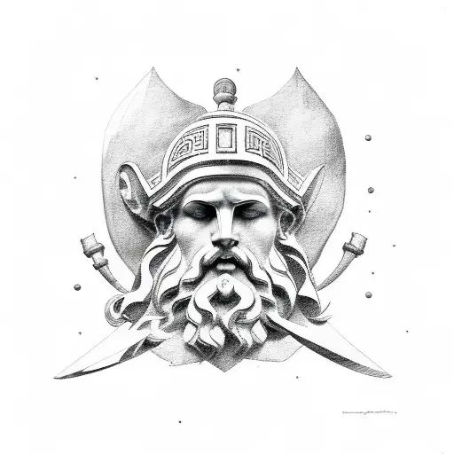 Greek god Atlas tattoo design idea
