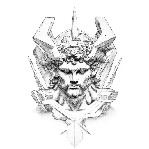Greek god Atlas tattoo design idea