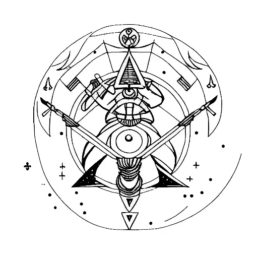 sagittarius libra cancer zodiac tattoo design idea