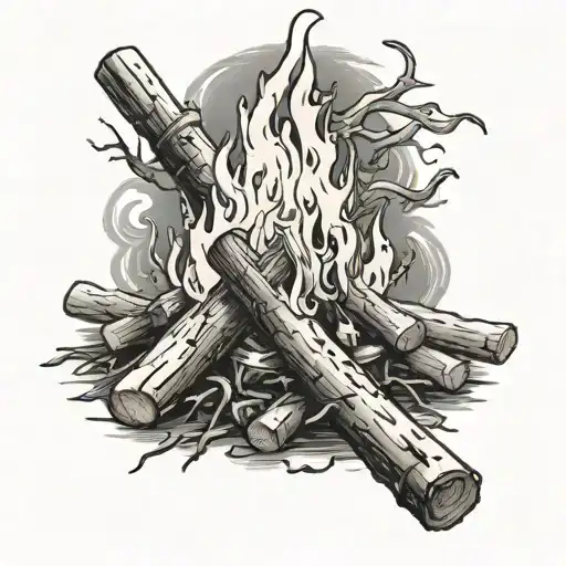 bonfire tattoo design idea