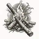 bonfire tattoo design idea
