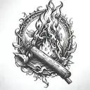 bonfire tattoo design idea