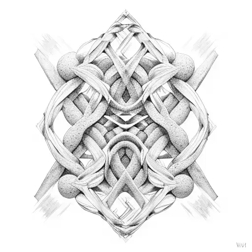 genetic double helix transforming in to a wave tattoo design idea