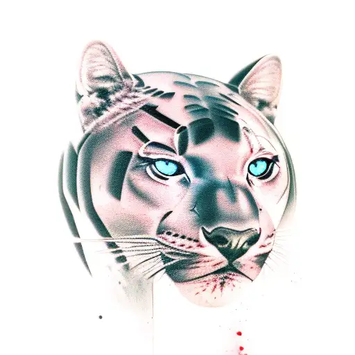 Panther head tattoo design idea