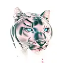 Panther head tattoo design idea