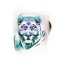 Panther head tattoo design idea