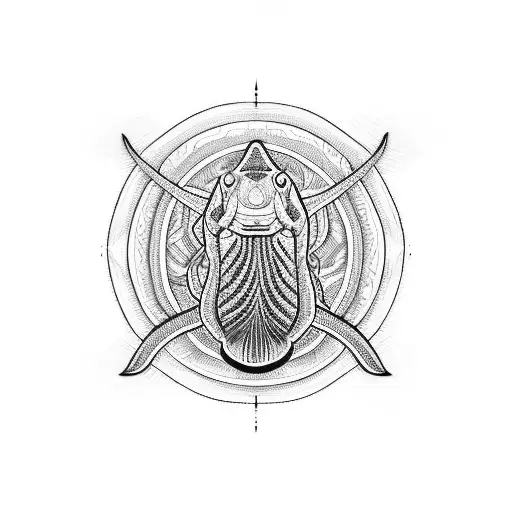 striped bass tattoo design idea