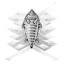 striped bass tattoo design idea