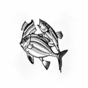 striped bass tattoo design idea