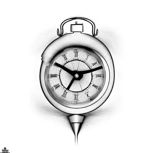 Flatline with digital time in the form of a date tattoo design idea