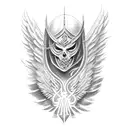 angel warriors final battle tattoo design idea