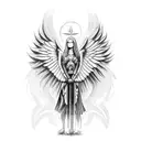 angel warriors tattoo design idea