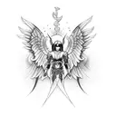 angel warriors tattoo design idea