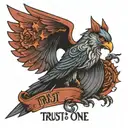 trust no one tattoo design idea