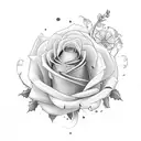 flower bunch with: Rose, Holly, Daisy, Daffodils, Larkspur, Poppy and Aster tattoo design idea