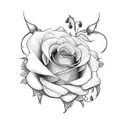 Rose, Holly, Daisy, Daffodils, Larkspur, Poppy and Aster tattoo design idea