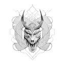 lotr and pattern tattoo design idea