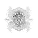 lotr and pattern tattoo design idea