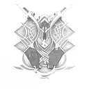 lotr and pattern tattoo design idea
