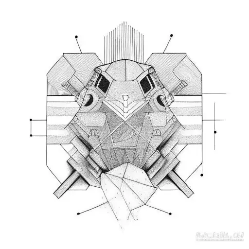 Forrest, mechanical, space, simple,  hard lines tattoo design idea