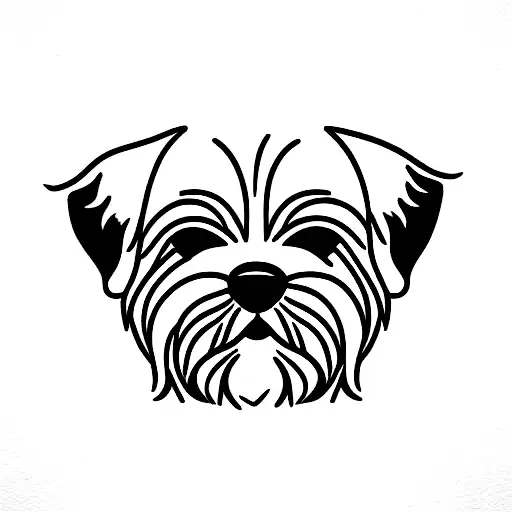 a shih tzu with a human  tattoo design idea