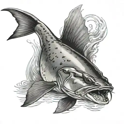Channel Catfish tattoo design idea