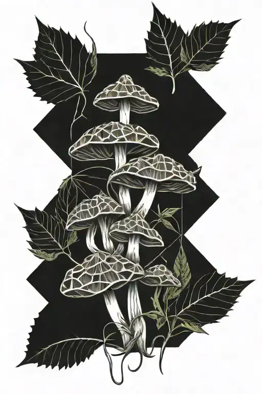 dmt pot leaf shrooms tattoo design idea