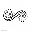 infinity love tattoo design idea