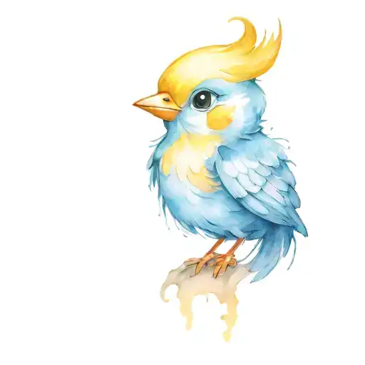 tweety bird character tattoo design idea