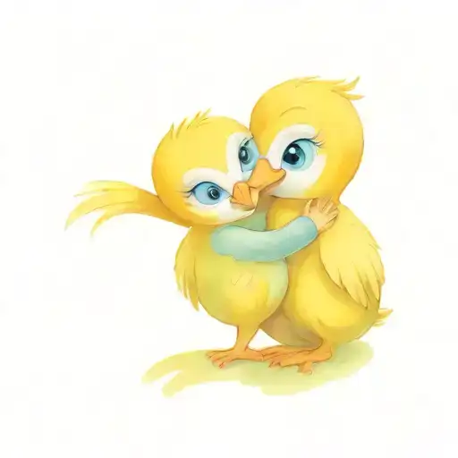 tweety hugging granny  tattoo design idea