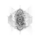 computer with hello world prompt tattoo design idea