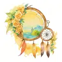 dream catcher, tinkerbell, cinderella, beauty and the beast, harry potter tattoo design idea