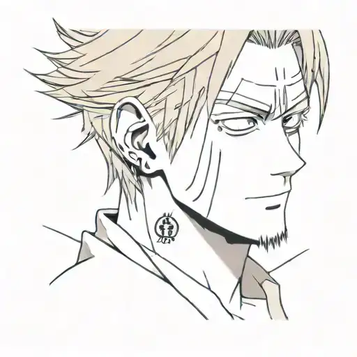 A minimalist tattoo of sanji eyebrow, luffy scar, zoro eyes scar  tattoo design idea