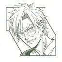 sanji eyebrow, luffy eye scars and zoro eye scar cover tattoo design idea