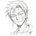 sanji eyebrow, luffy eye scars and zoro eye scar cover tattoo design idea