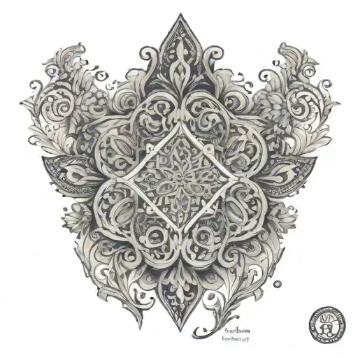 ohio valley motif blended with anglo saxon patterns intertwined tattoo design idea