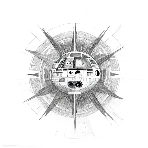 twin sun set star wars tattoo design idea