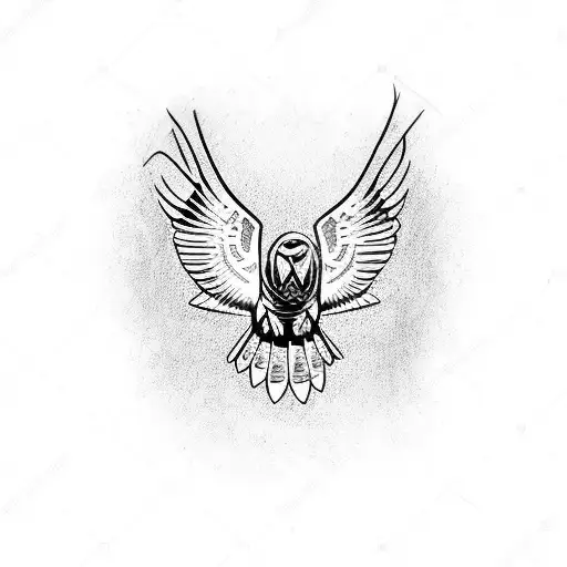 hawk soaring tattoo design idea