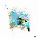 hawk soaring tattoo design idea