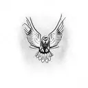 hawk soaring tattoo design idea