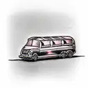 micro bus in the form of a loaf of bread tattoo design idea