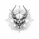 devil symbol tattoo design idea