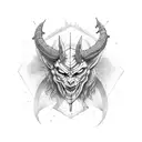 devil symbol tattoo design idea