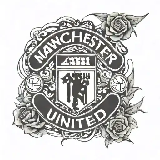 manchester united logo tattoo design idea