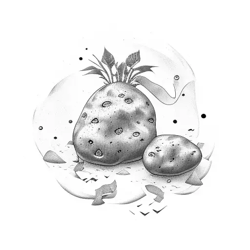 Potato tattoo design idea